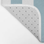 Large Baby Blue and White Vertical Cabana Tent Stripes Bath Mat Gallery Image 2