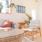 Large Baby Blue and White Vertical Cabana Tent Stripes Wall Hanging Gallery Image 2