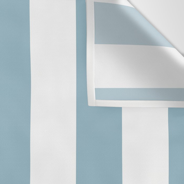 Large Baby Blue and White Vertical Cabana Tent Stripes Wall Tapestry Gallery Image 3