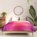 Abstract modern art pink violet teal brushstrokes Comforter Gallery Image 3