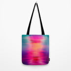 Abstract modern art pink violet teal brushstrokes Tote Bag Gallery Image 2