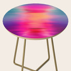 Abstract modern art pink violet teal brushstrokes Side Table Gallery Image 2