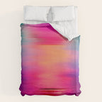 Abstract modern art pink violet teal brushstrokes Duvet Cover Gallery Image 6