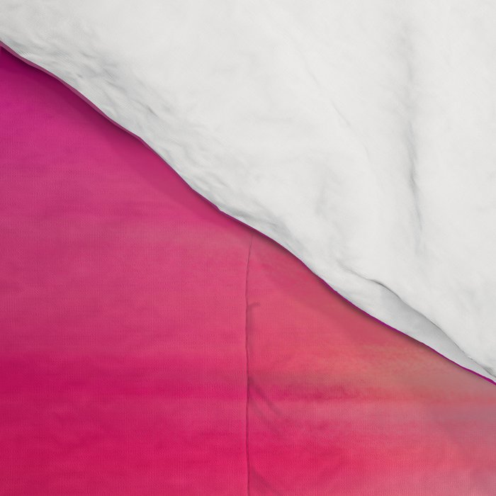 Abstract modern art pink violet teal brushstrokes Comforter Gallery Image 4