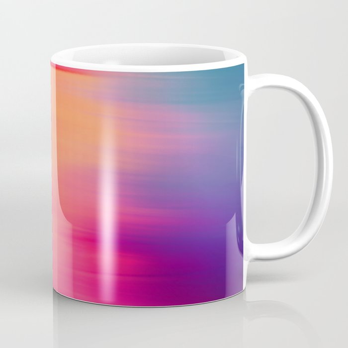 Abstract modern art pink violet teal brushstrokes Coffee Mug Gallery Image 1