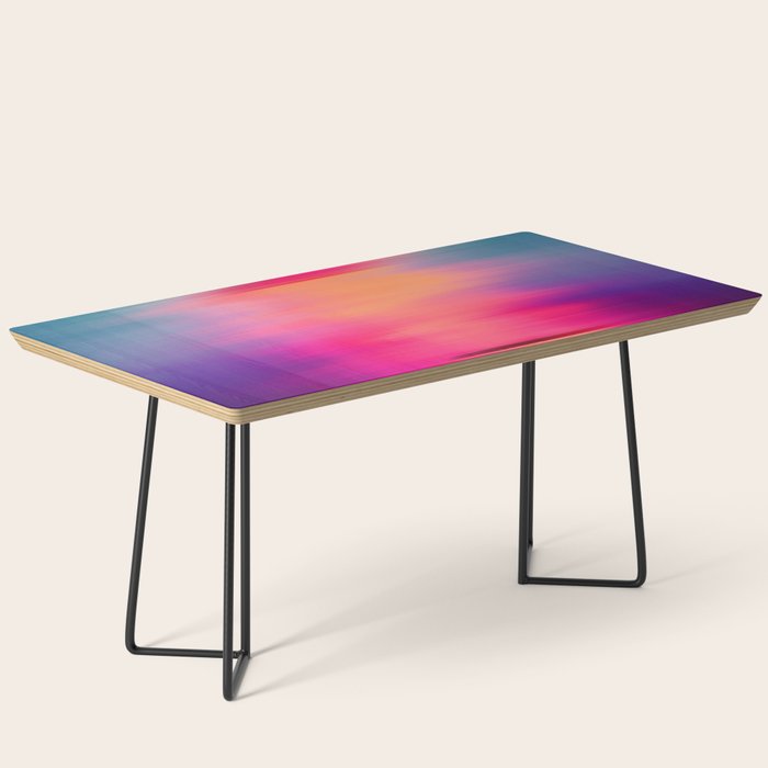 Abstract modern art pink violet teal brushstrokes Coffee Table Gallery Image 1