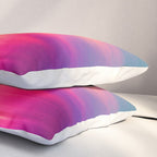 Abstract modern art pink violet teal brushstrokes Pillow Sham Gallery Image 3