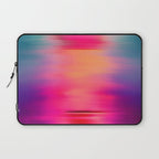 Abstract modern art pink violet teal brushstrokes Laptop Sleeve Gallery Image 1
