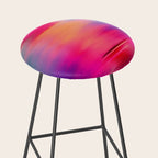 Abstract modern art pink violet teal brushstrokes Stool Gallery Image 2