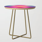 Abstract modern art pink violet teal brushstrokes Side Table Gallery Image 1