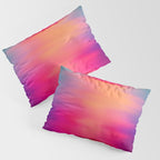 Abstract modern art pink violet teal brushstrokes Pillow Sham Gallery Image 3