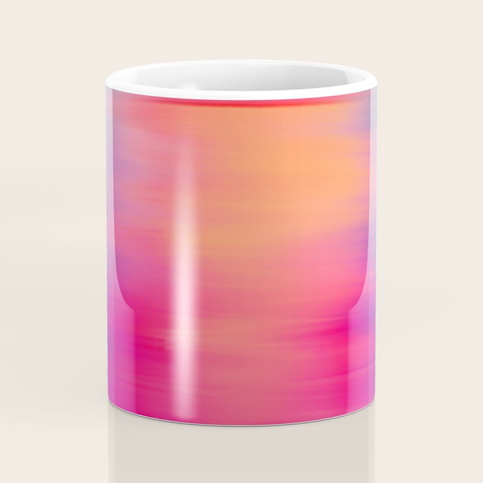 Abstract modern art pink violet teal brushstrokes Coffee Mug Gallery Image 4