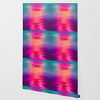 Abstract modern art pink violet teal brushstrokes Wallpaper Gallery Image 2