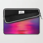 Abstract modern art pink violet teal brushstrokes Laptop Sleeve Gallery Image 2