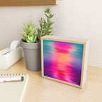 Abstract modern art pink violet teal brushstrokes Mini Art Print Gallery Image 2