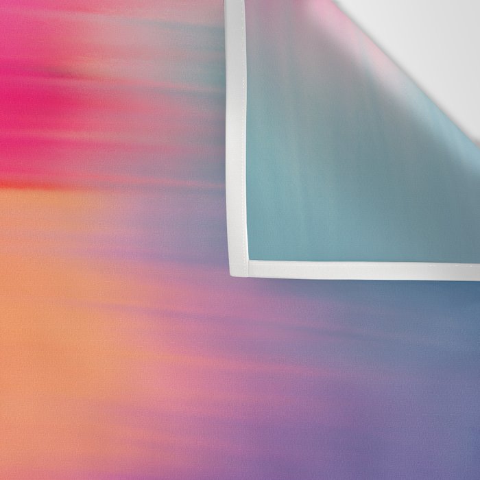 Abstract modern art pink violet teal brushstrokes Wall Tapestry Gallery Image 3