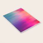 Abstract modern art pink violet teal brushstrokes Notebook Gallery Image 3