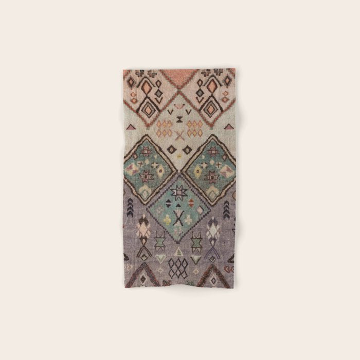 Traditional Vintage Moroccan Rug Bath Towel Gallery Image 1