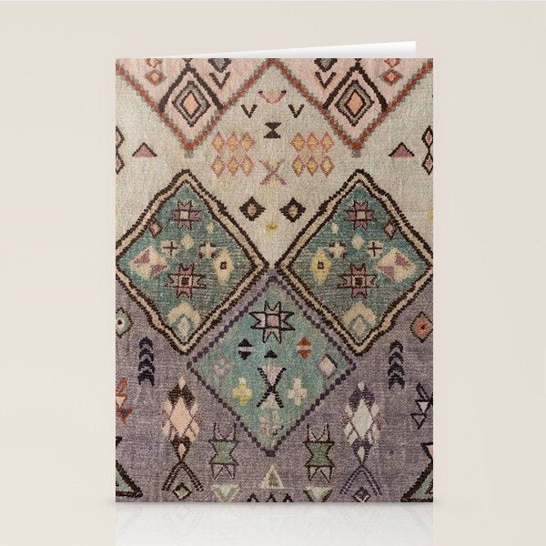 Traditional Vintage Moroccan Rug Stationery Card Gallery Image 2