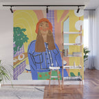 Cafe girl Wall Mural Gallery Image 1
