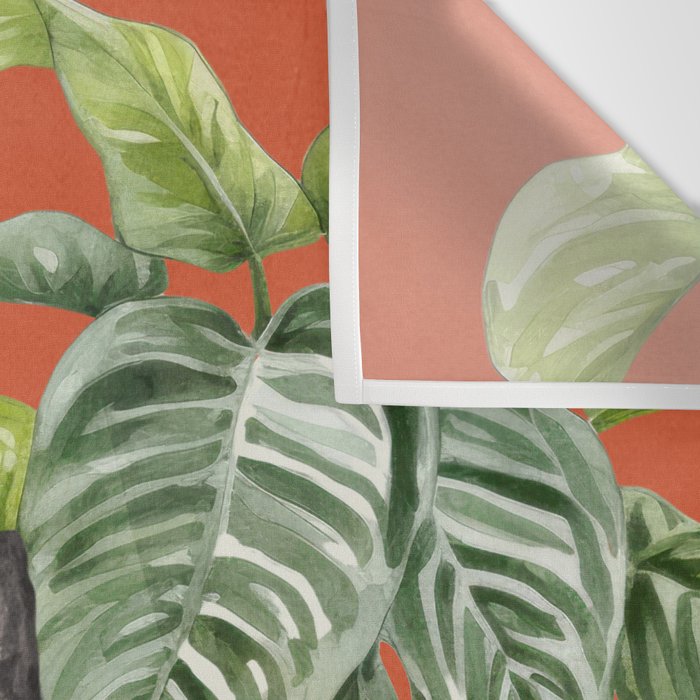Black Cat And House Plants 3 Wall Tapestry Gallery Image 3