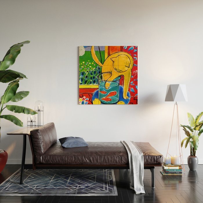 Henri Matisse - Cat With Red Fish still life painting Wood Wall Art Gallery Image 2