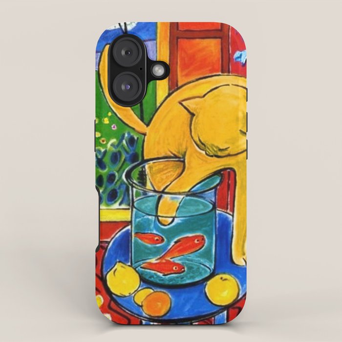 Henri Matisse - Cat With Red Fish still life painting iPhone Case Gallery Image 1