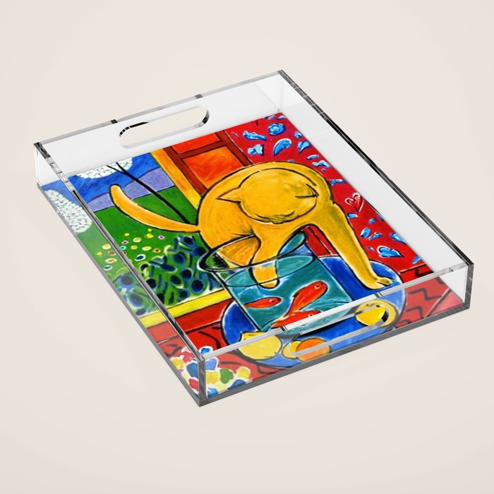 Henri Matisse - Cat With Red Fish still life painting Acrylic Tray Gallery Image 1