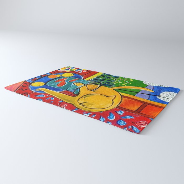 Henri Matisse - Cat With Red Fish still life painting Rug Gallery Image 3