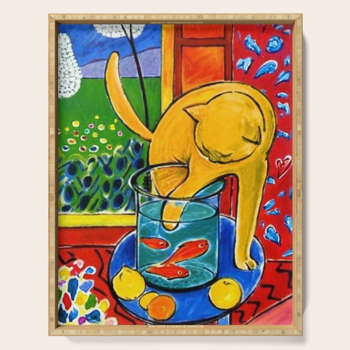 Henri Matisse - Cat With Red Fish still life painting Serving Tray Gallery Image 1