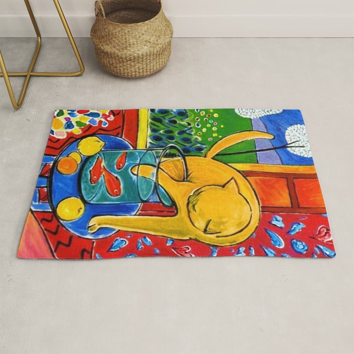 Henri Matisse - Cat With Red Fish still life painting Rug Gallery Image 1