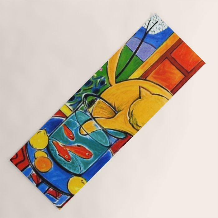 Henri Matisse - Cat With Red Fish still life painting Yoga Mat Gallery Image 1