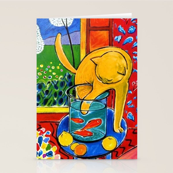 Henri Matisse - Cat With Red Fish still life painting Stationery Card Gallery Image 2