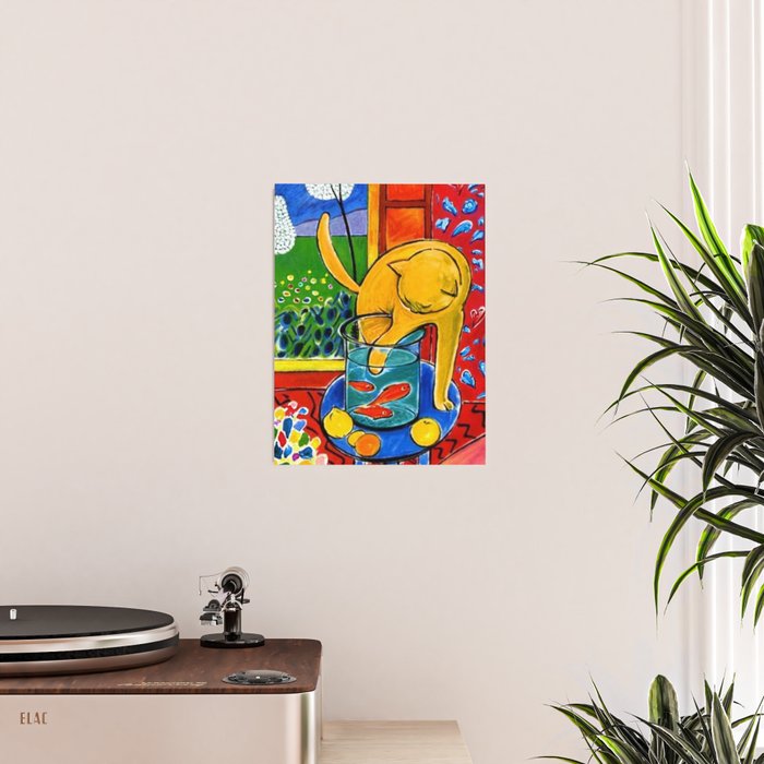 Henri Matisse - Cat With Red Fish still life painting Poster Gallery Image 2
