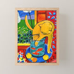 Henri Matisse - Cat With Red Fish still life painting Mini Art Print Gallery Image 1