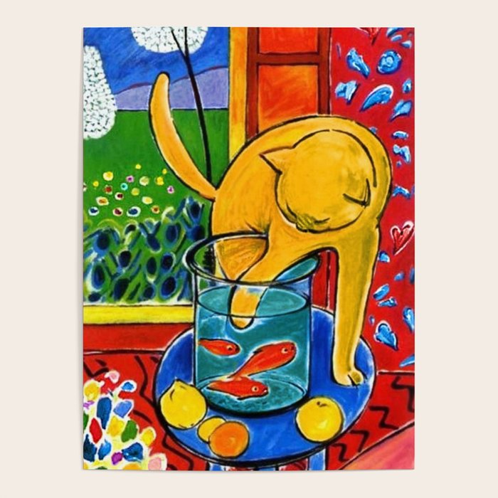 Henri Matisse - Cat With Red Fish still life painting Poster Gallery Image 4