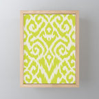 Chartreuse Ikat classic mid century Mini Art Print Gallery Image 1
