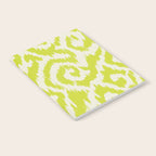 Chartreuse Ikat classic mid century Notebook Gallery Image 2
