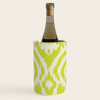Chartreuse Ikat classic mid century Wine Chiller Gallery Image 1