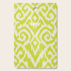 Chartreuse Ikat classic mid century Cutting Board Gallery Image 1