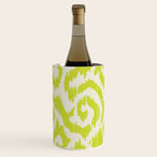 Chartreuse Ikat classic mid century Wine Chiller Gallery Image 2
