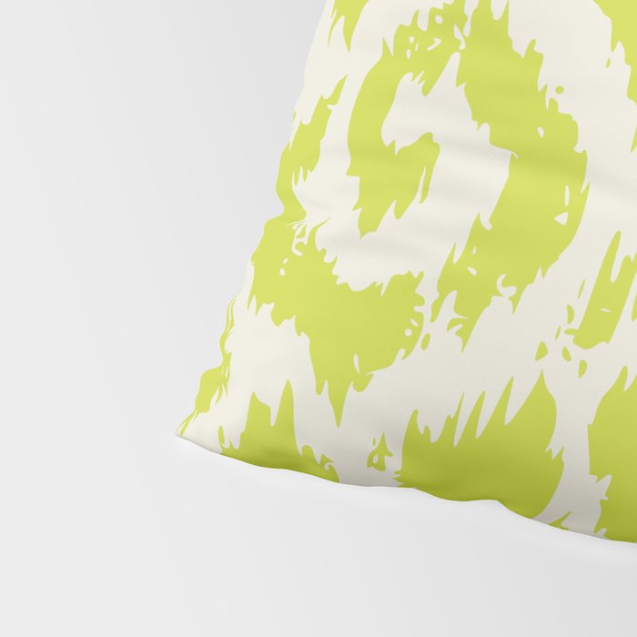 Chartreuse Ikat classic mid century Pillow Sham Gallery Image 4