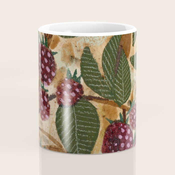 In Season in Red Raspberry and Forest Green Coffee Mug Gallery Image 4