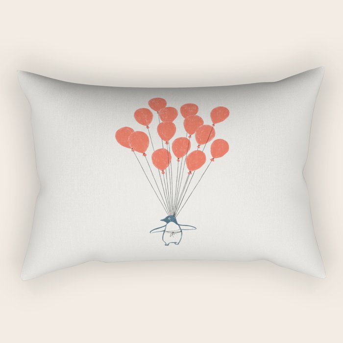 Penguin Balloons Rectangular Pillow Gallery Image 2