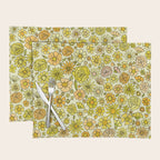 retro flower power wallpaper dreams // art by surfy birdy Placemat Gallery Image 1