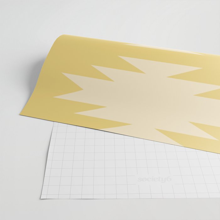 Geometric Southwestern Minimalism - Bright Golden Yellow Wrapping Paper Gallery Image 2