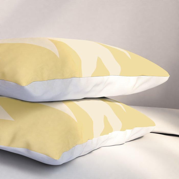 Geometric Southwestern Minimalism - Bright Golden Yellow Pillow Sham Gallery Image 3