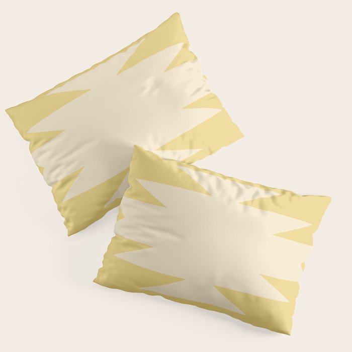 Geometric Southwestern Minimalism - Bright Golden Yellow Pillow Sham Gallery Image 3