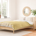 Geometric Southwestern Minimalism - Bright Golden Yellow Duvet Cover Gallery Image 2