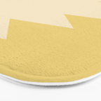 Geometric Southwestern Minimalism - Bright Golden Yellow Bath Mat Gallery Image 3